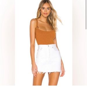 Agolde Quinn high rise oyster skirt